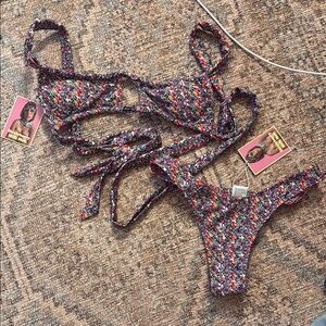 Strawberry milk mob bikini set